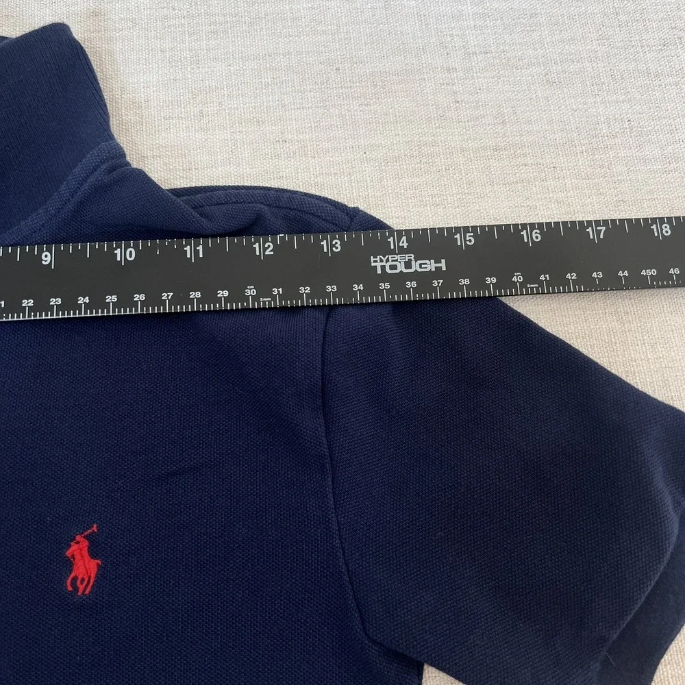 Polo Ralph Lauren Boys Navy Blue Short Sleeve Polo Shirt Size 8 Red Pony